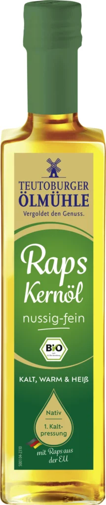 Flasche Teutoburger Ölmühle Bio Rapskernöl nussig-fein, 500 ml