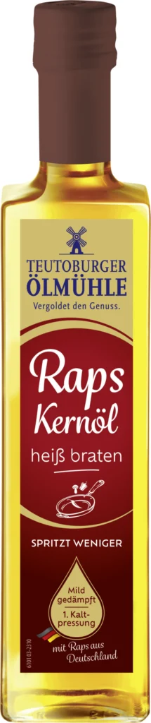 Flasche Teutoburger Ölmühle Rapskernöl heiß-braten, 500 ml